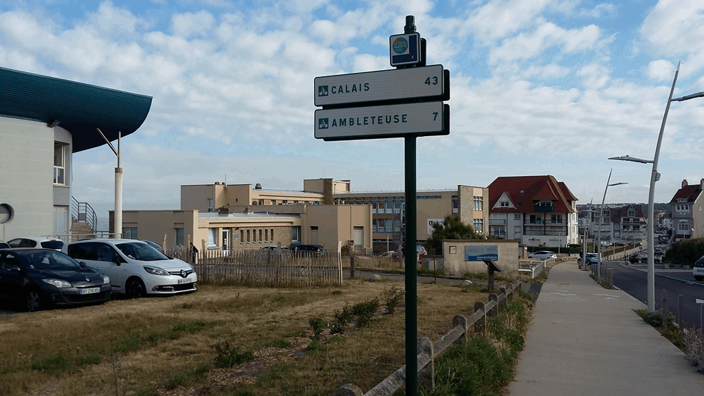 Wimereux : signalétique début de voie verte